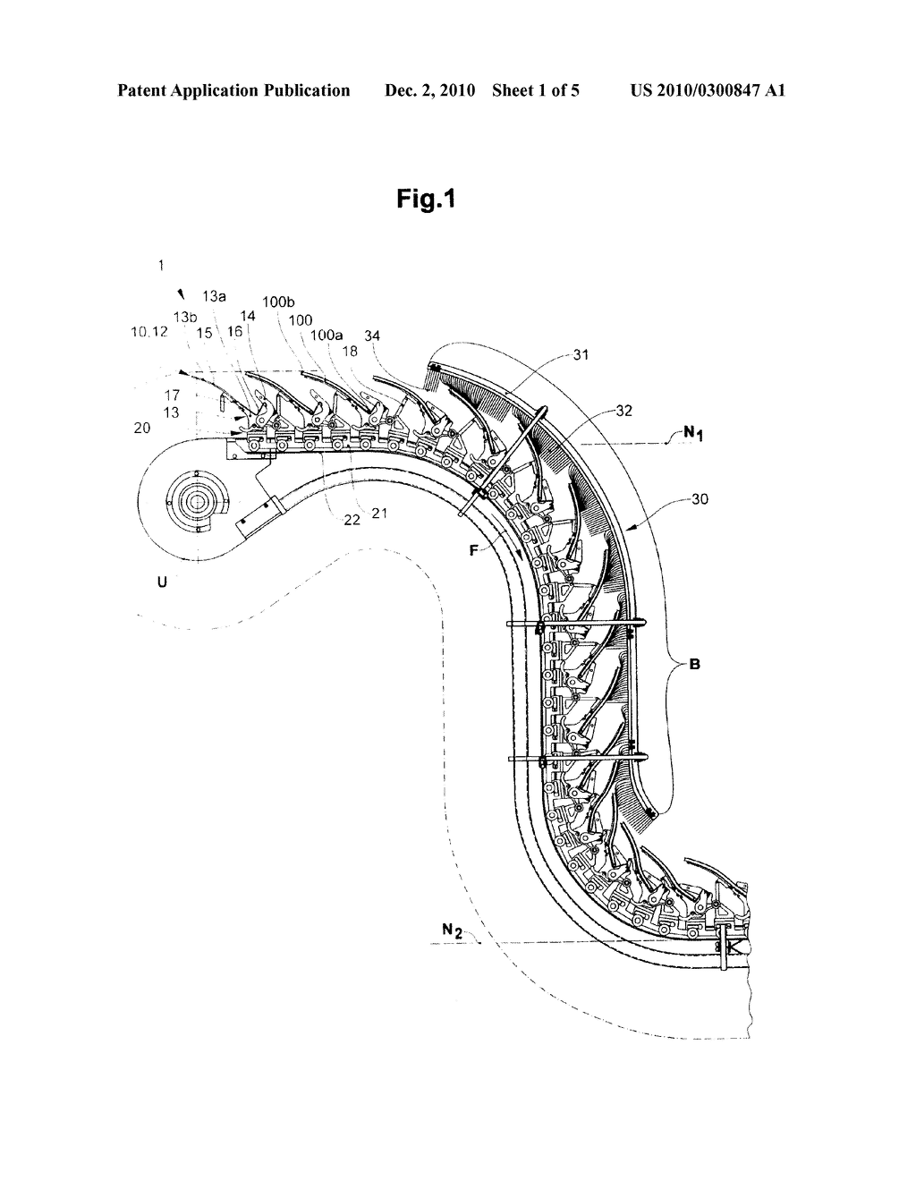 DEVICE AND METHOD FOR CONVEYING AND SIMULTANEOUSLY STABILISING FLEXIBLE, TWO-DIMENSIONAL OBJECTS - diagram, schematic, and image 02