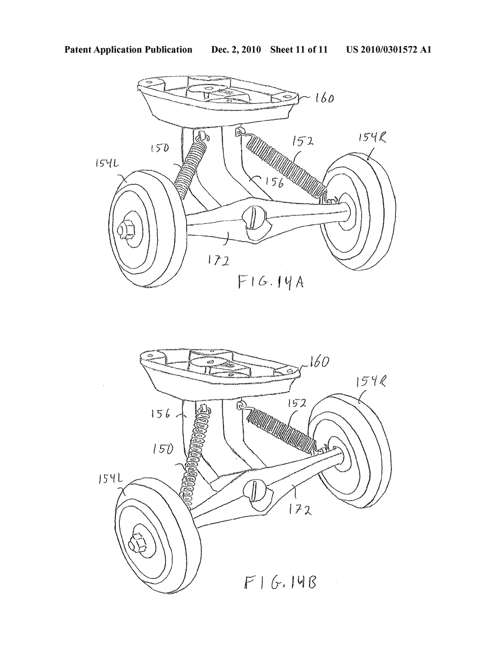 SKATEBOARD PROVIDING SUBSTANTIAL FREEDOM OF MOVEMENT OF THE FRONT TRUCK ASSEMBLY - diagram, schematic, and image 12