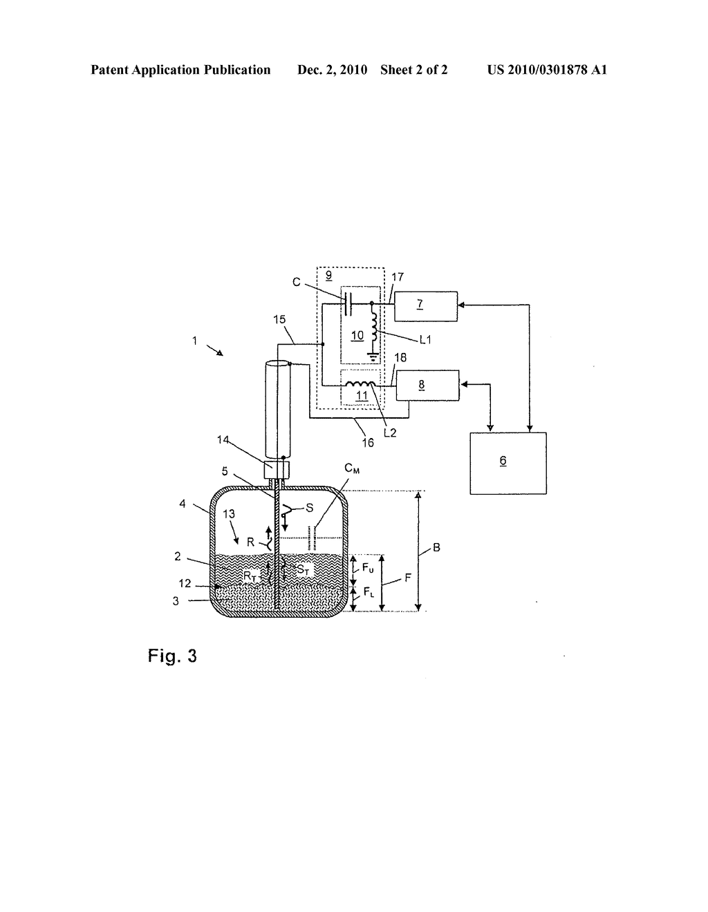 APPARATUS FOR ASCERTAINING AND/OR MONITORING AT LEAST ONE FILL LEVEL OF AT LEAST ONE MEDIUM IN A CONTAINER ACCORDING TO A TRAVEL-TIME MEASURING METHOD AND/OR A CAPACITIVE MEASURING METHOD - diagram, schematic, and image 03