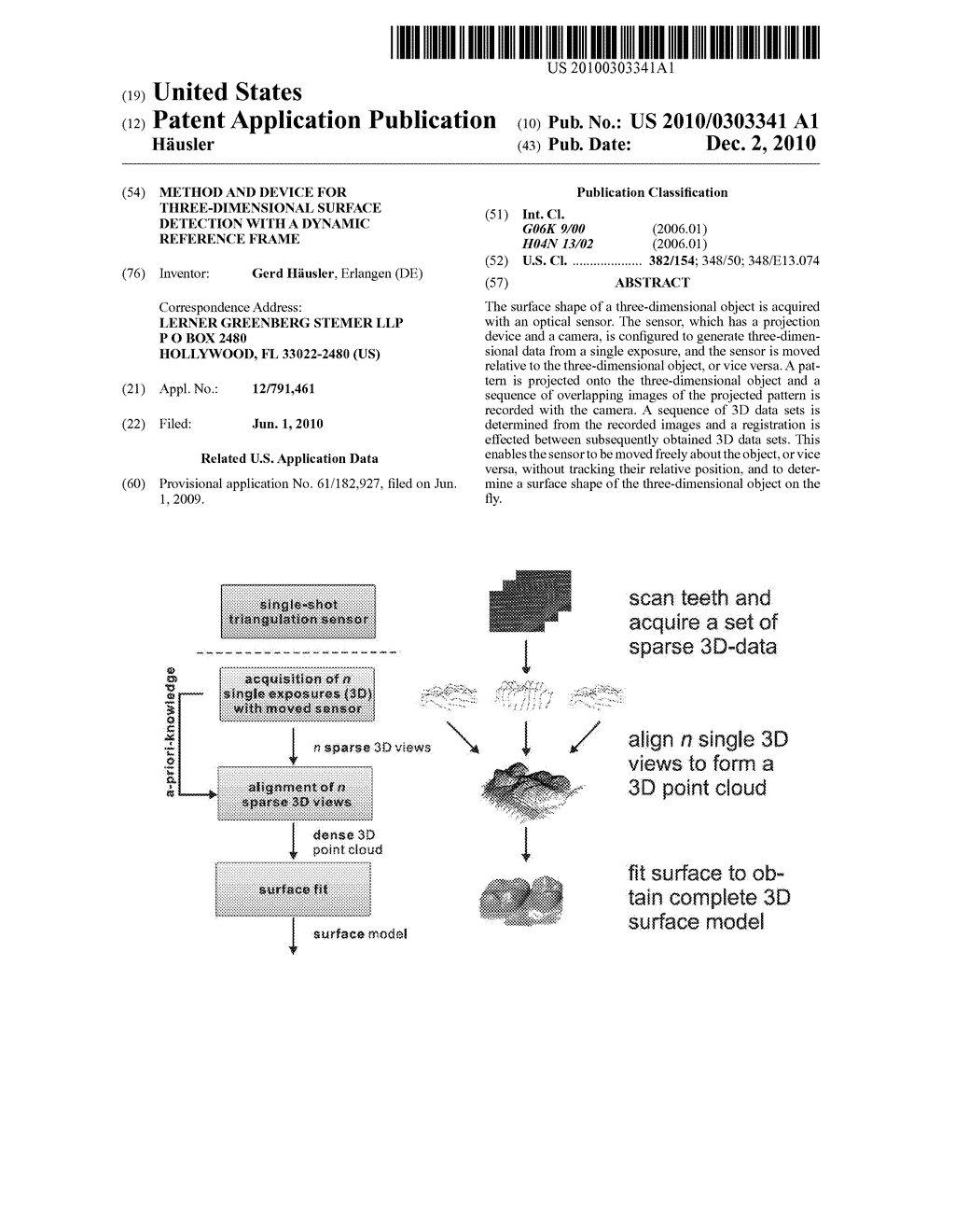 METHOD AND DEVICE FOR THREE-DIMENSIONAL SURFACE DETECTION WITH A DYNAMIC REFERENCE FRAME - diagram, schematic, and image 01