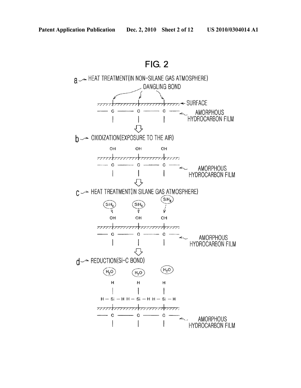 METHOD OF AFTERTREATMENT OF AMORPHOUS HYDROCARBON FILM AND METHOD FOR MANUFACTURING ELECTRONIC DEVICE BY USING THE AFTERTREATMENT METHOD - diagram, schematic, and image 03