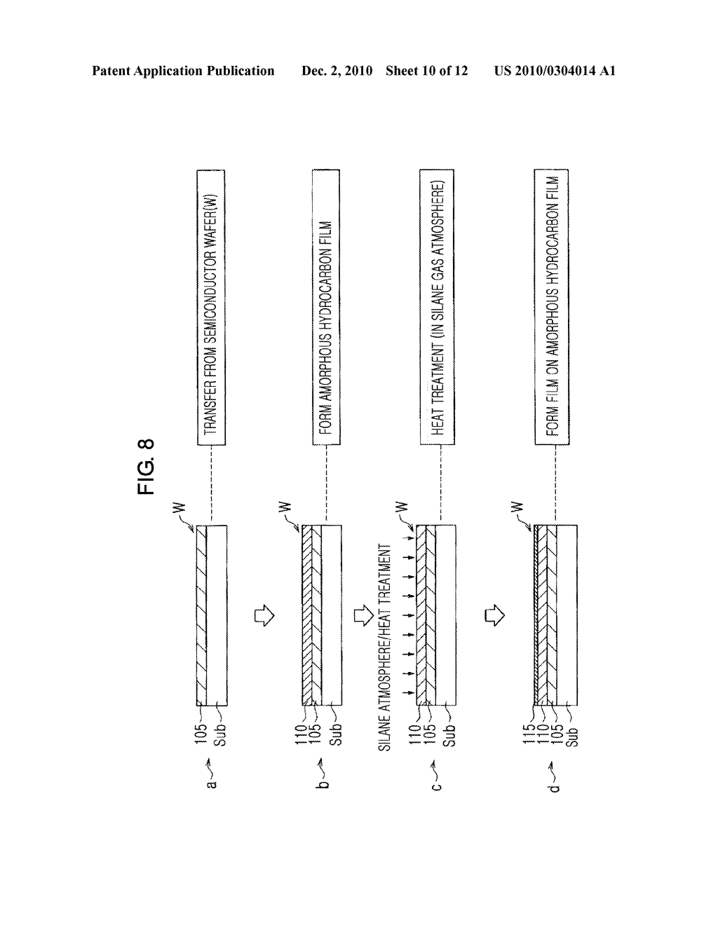 METHOD OF AFTERTREATMENT OF AMORPHOUS HYDROCARBON FILM AND METHOD FOR MANUFACTURING ELECTRONIC DEVICE BY USING THE AFTERTREATMENT METHOD - diagram, schematic, and image 11