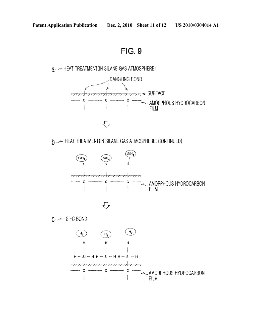 METHOD OF AFTERTREATMENT OF AMORPHOUS HYDROCARBON FILM AND METHOD FOR MANUFACTURING ELECTRONIC DEVICE BY USING THE AFTERTREATMENT METHOD - diagram, schematic, and image 12