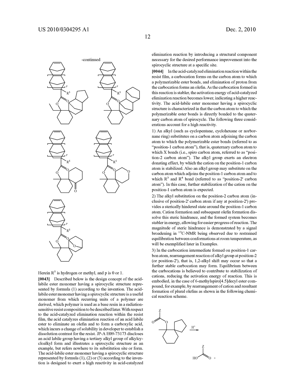 ACID-LABILE ESTER MONOMER HAVING SPIROCYCLIC STRUCTURE, POLYMER, RESIST COMPOSITION, AND PATTERNING PROCESS - diagram, schematic, and image 13