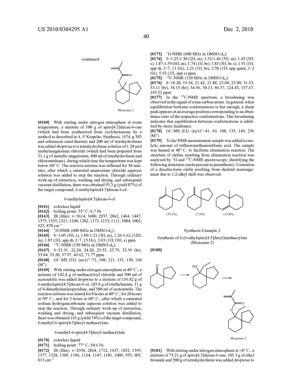 ACID-LABILE ESTER MONOMER HAVING SPIROCYCLIC STRUCTURE, POLYMER, RESIST COMPOSITION, AND PATTERNING PROCESS - diagram, schematic, and image 41