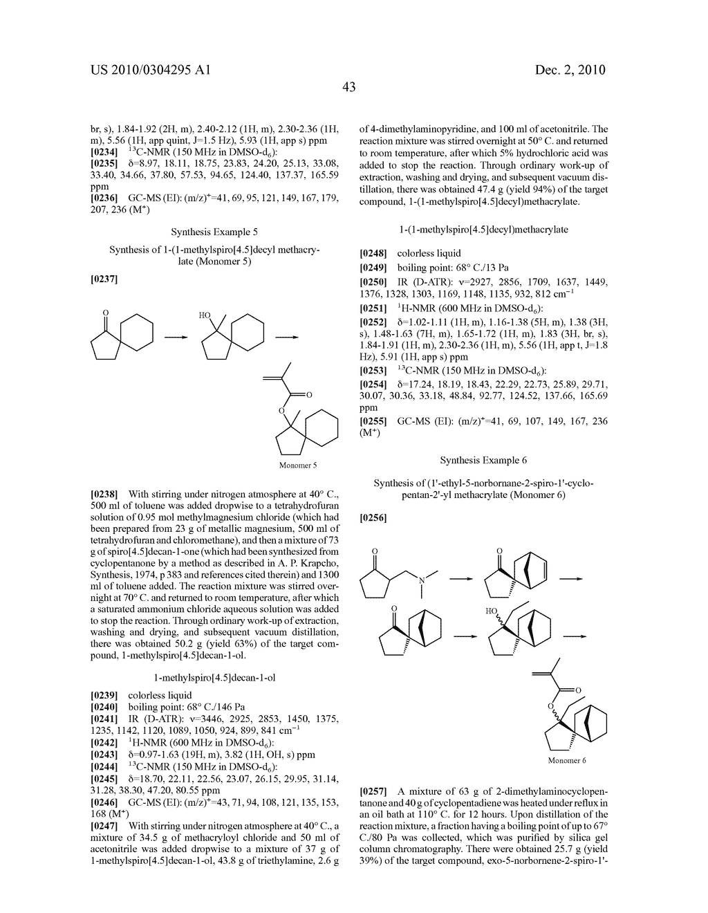 ACID-LABILE ESTER MONOMER HAVING SPIROCYCLIC STRUCTURE, POLYMER, RESIST COMPOSITION, AND PATTERNING PROCESS - diagram, schematic, and image 44
