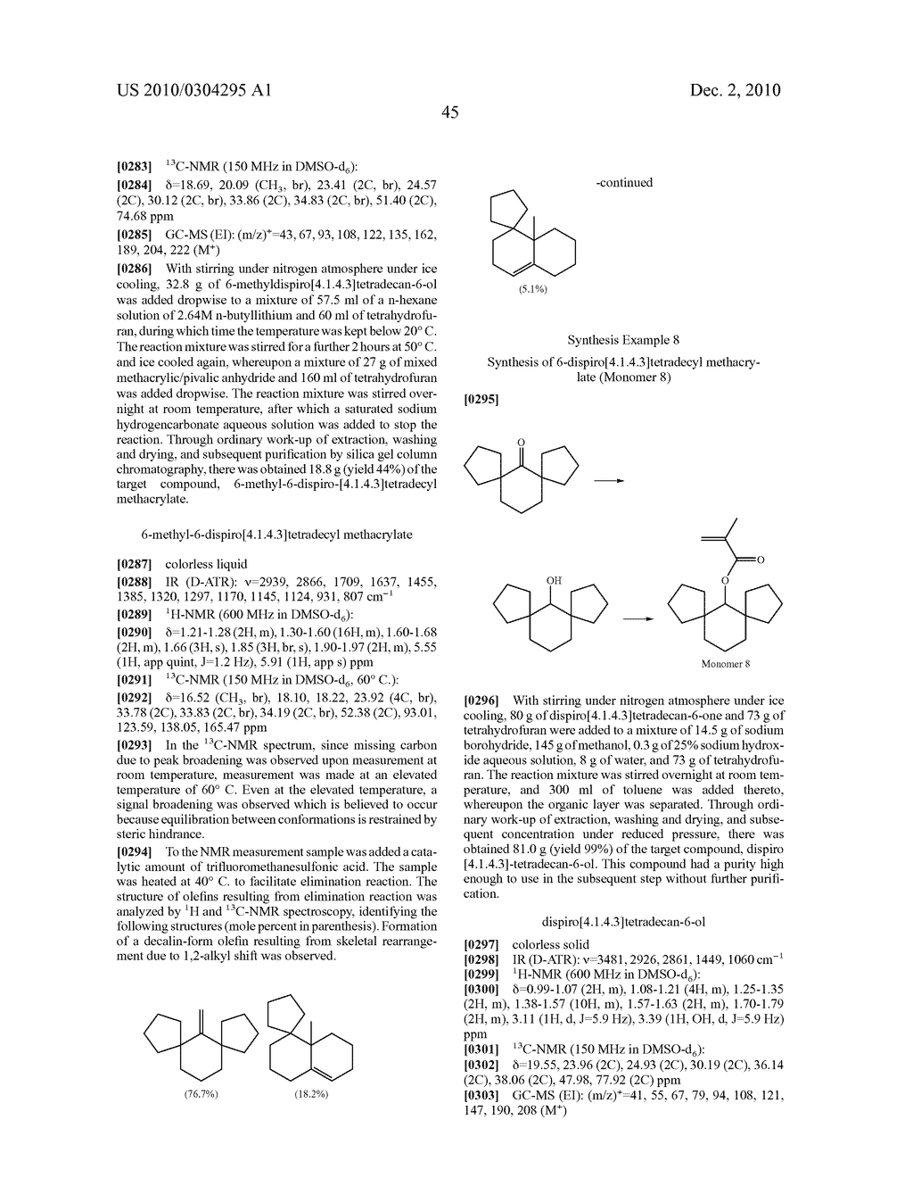 ACID-LABILE ESTER MONOMER HAVING SPIROCYCLIC STRUCTURE, POLYMER, RESIST COMPOSITION, AND PATTERNING PROCESS - diagram, schematic, and image 46