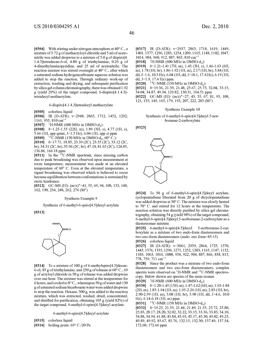 ACID-LABILE ESTER MONOMER HAVING SPIROCYCLIC STRUCTURE, POLYMER, RESIST COMPOSITION, AND PATTERNING PROCESS - diagram, schematic, and image 47