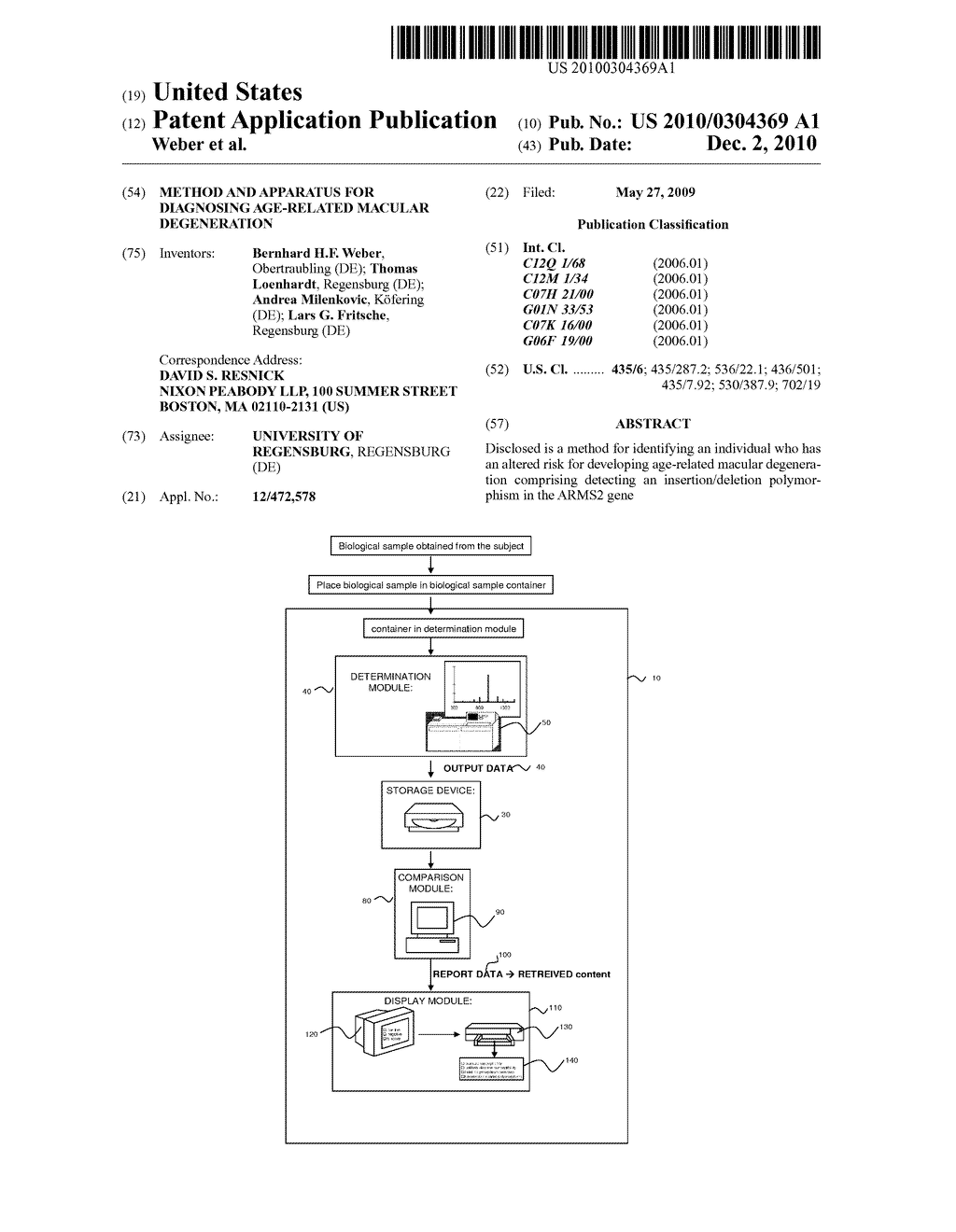 METHOD AND APPARATUS FOR DIAGNOSING AGE-RELATED MACULAR DEGENERATION - diagram, schematic, and image 01