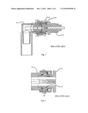 Coaxial connector with coupling spring diagram and image