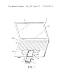 ASSEMBLY OF PORTABLE ELECTRONIC DEVICE AND MOBILE COMMUNICATION DEVICE diagram and image