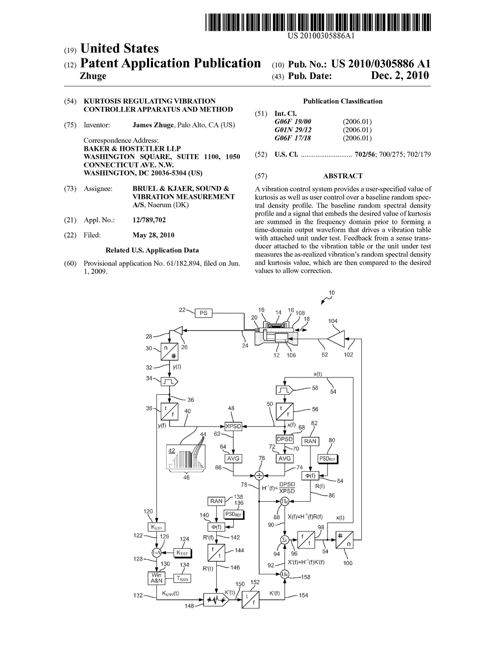 Kurtosis Regulating Vibration Controller Apparatus and Method - diagram, schematic, and image 01