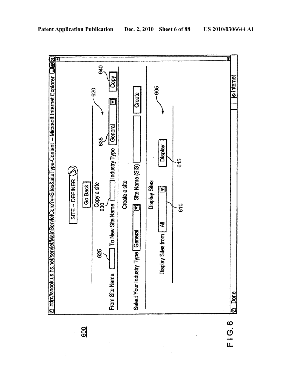 METHOD AND APPARATUS FOR GENERATING A WEB SITE USING A MULTI-DIMENSIONAL DESCRIPTION OF THE WEBSITE - diagram, schematic, and image 07
