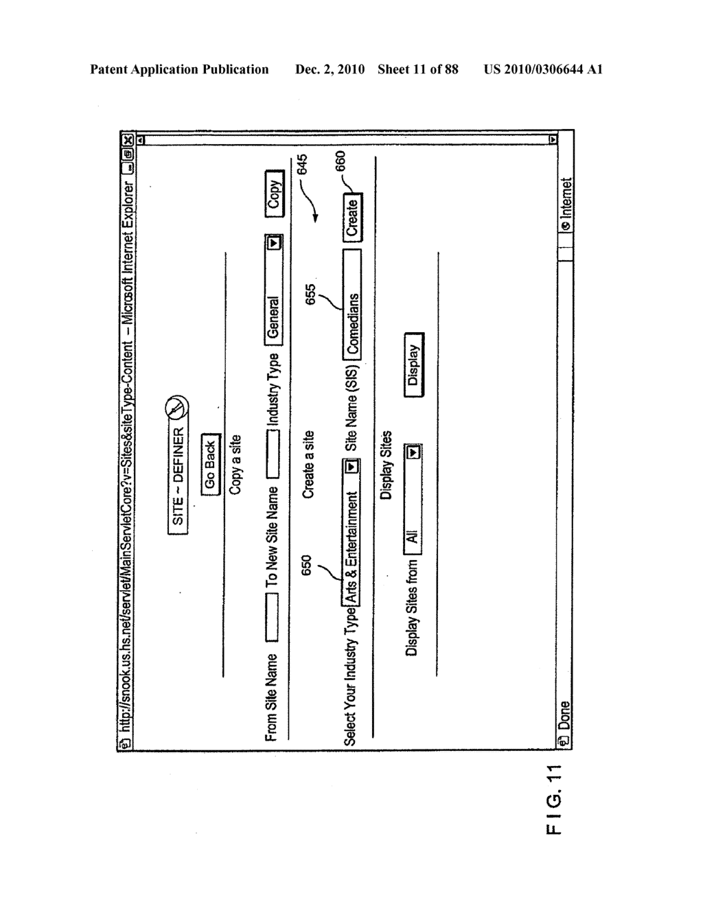 METHOD AND APPARATUS FOR GENERATING A WEB SITE USING A MULTI-DIMENSIONAL DESCRIPTION OF THE WEBSITE - diagram, schematic, and image 12