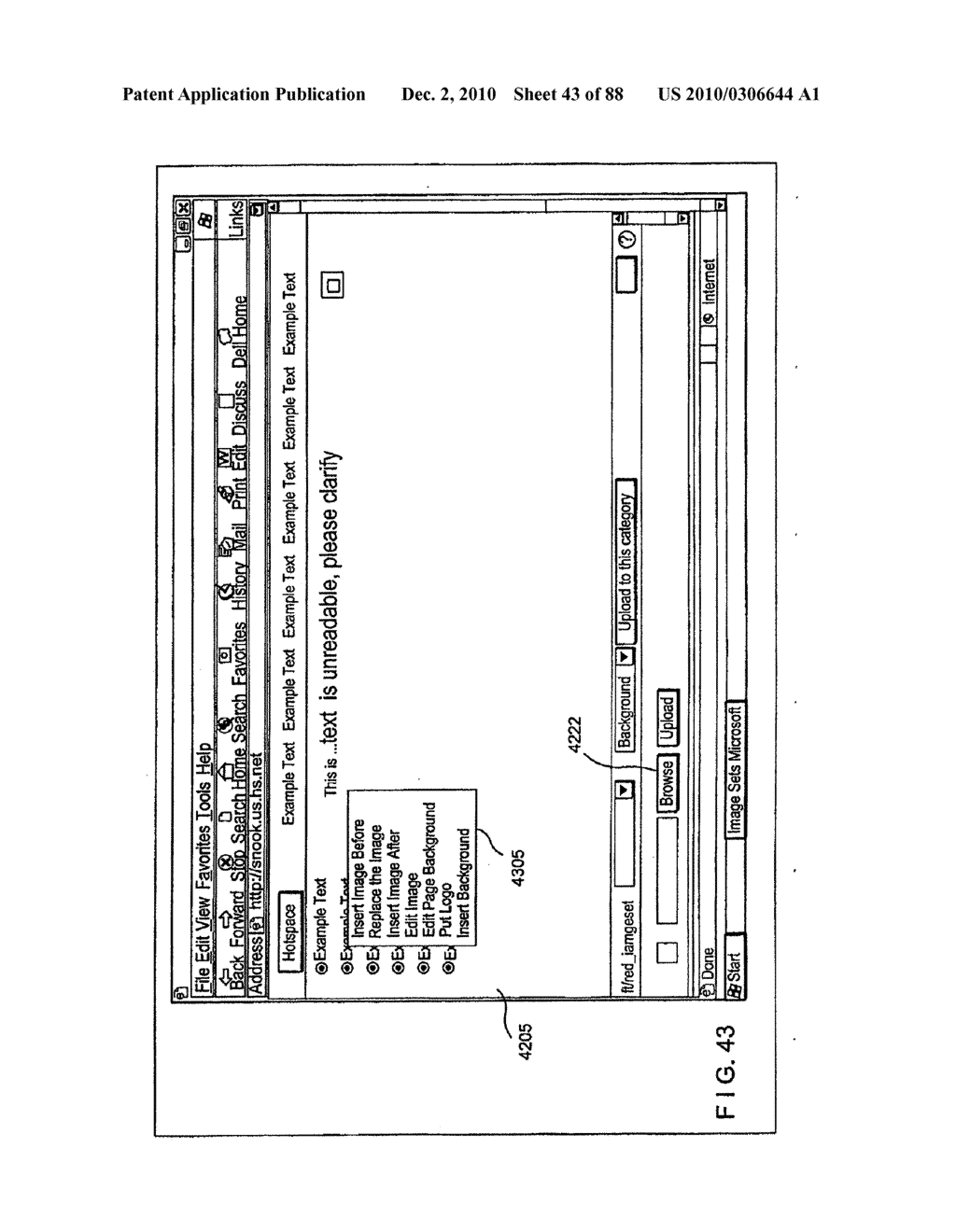 METHOD AND APPARATUS FOR GENERATING A WEB SITE USING A MULTI-DIMENSIONAL DESCRIPTION OF THE WEBSITE - diagram, schematic, and image 44