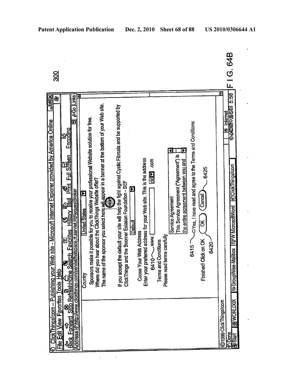 METHOD AND APPARATUS FOR GENERATING A WEB SITE USING A MULTI-DIMENSIONAL DESCRIPTION OF THE WEBSITE - diagram, schematic, and image 69