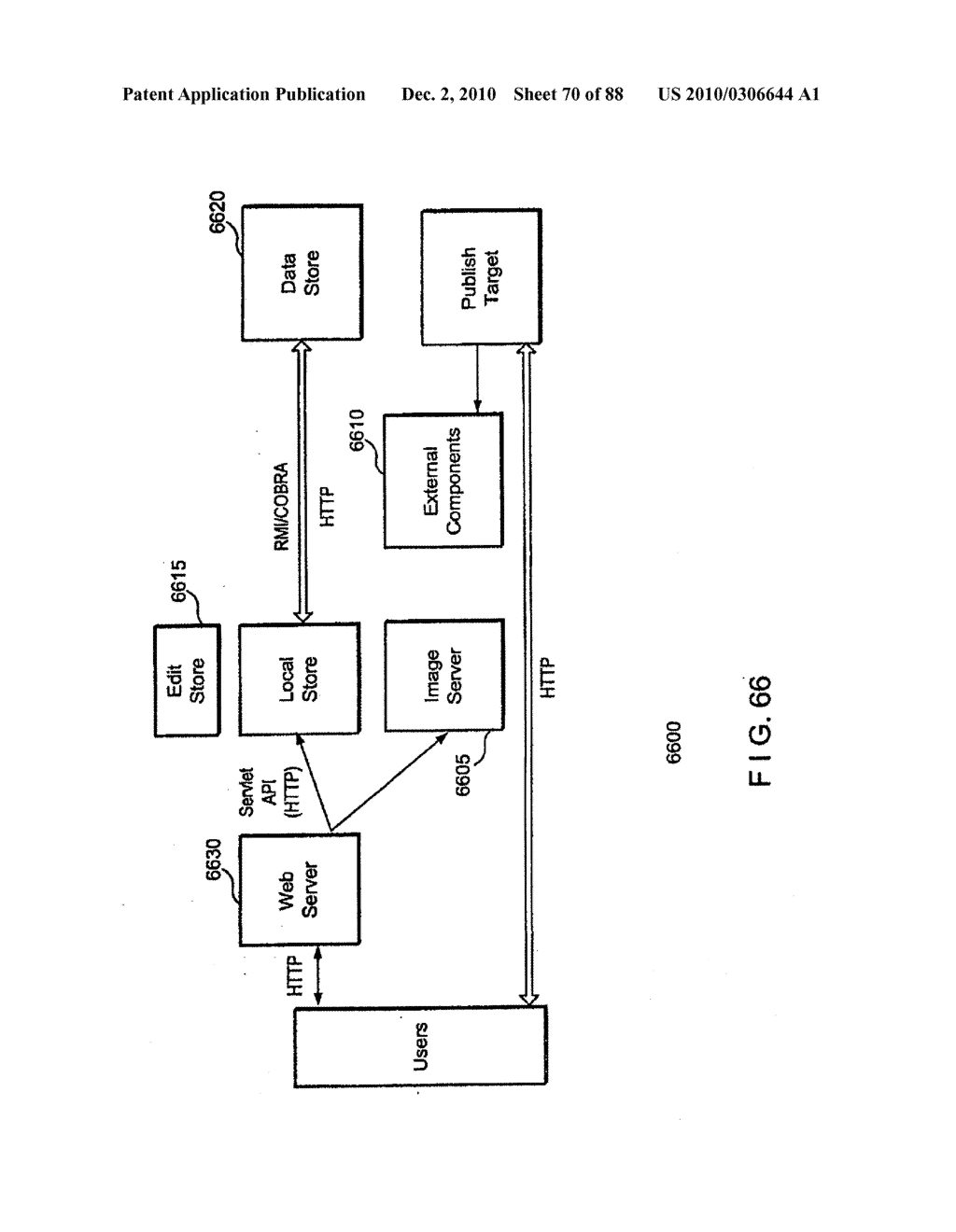 METHOD AND APPARATUS FOR GENERATING A WEB SITE USING A MULTI-DIMENSIONAL DESCRIPTION OF THE WEBSITE - diagram, schematic, and image 71