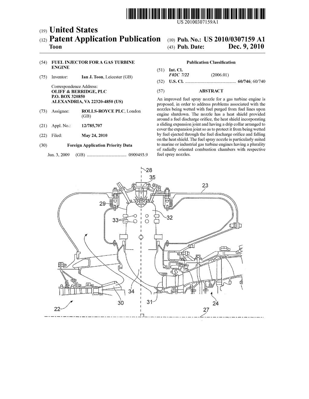 FUEL INJECTOR FOR A GAS TURBINE ENGINE - diagram, schematic, and image 01