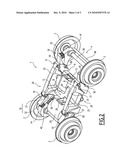 Railway vehicle power bogie having a semi-suspended motor diagram and image