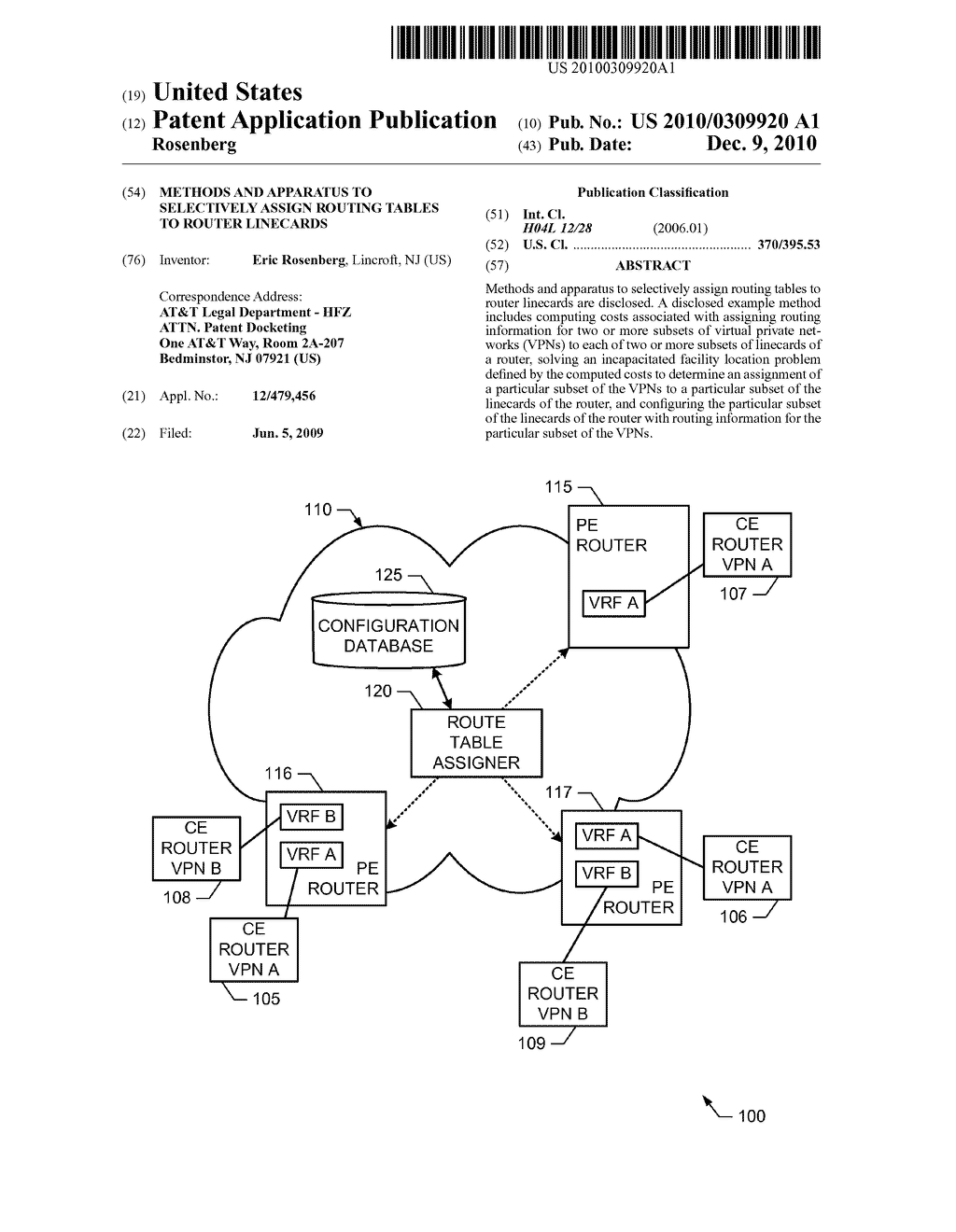 METHODS AND APPARATUS TO SELECTIVELY ASSIGN ROUTING TABLES TO ROUTER LINECARDS - diagram, schematic, and image 01