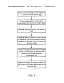 METHODS AND APPARATUS FOR SELECTING AND/OR DISPLAYING IMAGES OF PERSPECTIVE VIEWS OF AN OBJECT AT A COMMUNICATION DEVICE diagram and image