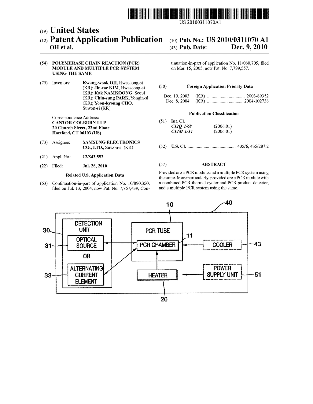 POLYMERASE CHAIN REACTION (PCR) MODULE AND MULTIPLE PCR SYSTEM USING THE SAME - diagram, schematic, and image 01