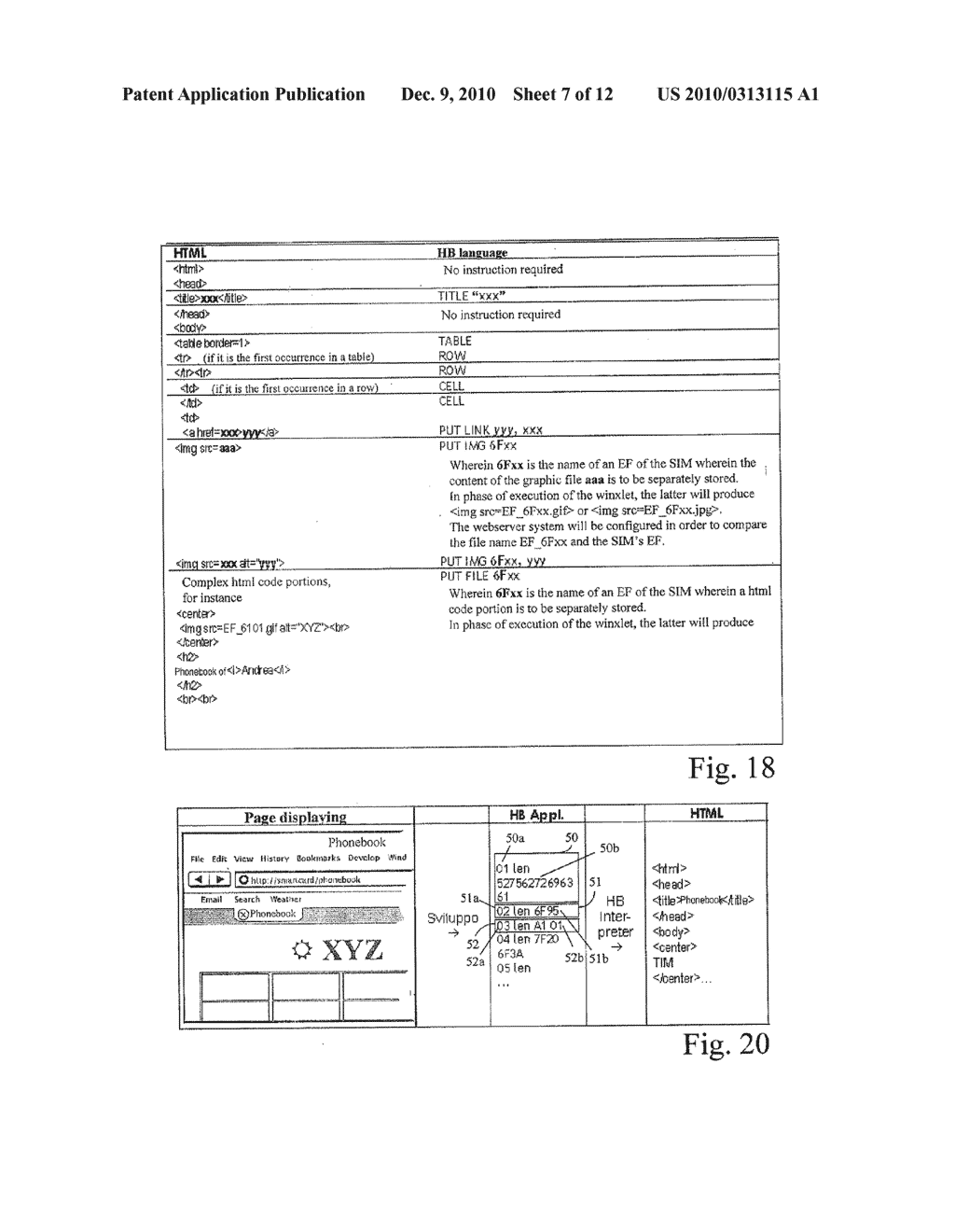 METHOD FOR PRODUCING AT LEAST A PORTION OF A DATA VISUALIZATION LAYOUT ON A DISPLAY OF A DEVICE PROVIDED WITH AT LEAST A SMART CARD, METHOD FOR CODIFYING A PLURALITY OF HTML INSTRUCTIONS AND CORRESPONDING SYSTEM - diagram, schematic, and image 08