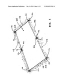 Anchorable sheet for beach or lawn diagram and image