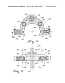 METHOD AND APPARATUS FOR CLOSING A TUBULAR KNITTED ARTICLE AT ONE OF ITS AXIAL ENDS, AT THE END OF ITS PRODUCTION CYCLE ON A CIRCULAR KNITTING MACHINE FOR HOSIERY OR THE LIKE diagram and image