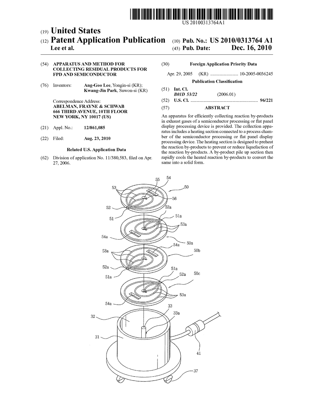 Apparatus and Method for Collecting Residual Products for FPD and Semiconductor - diagram, schematic, and image 01