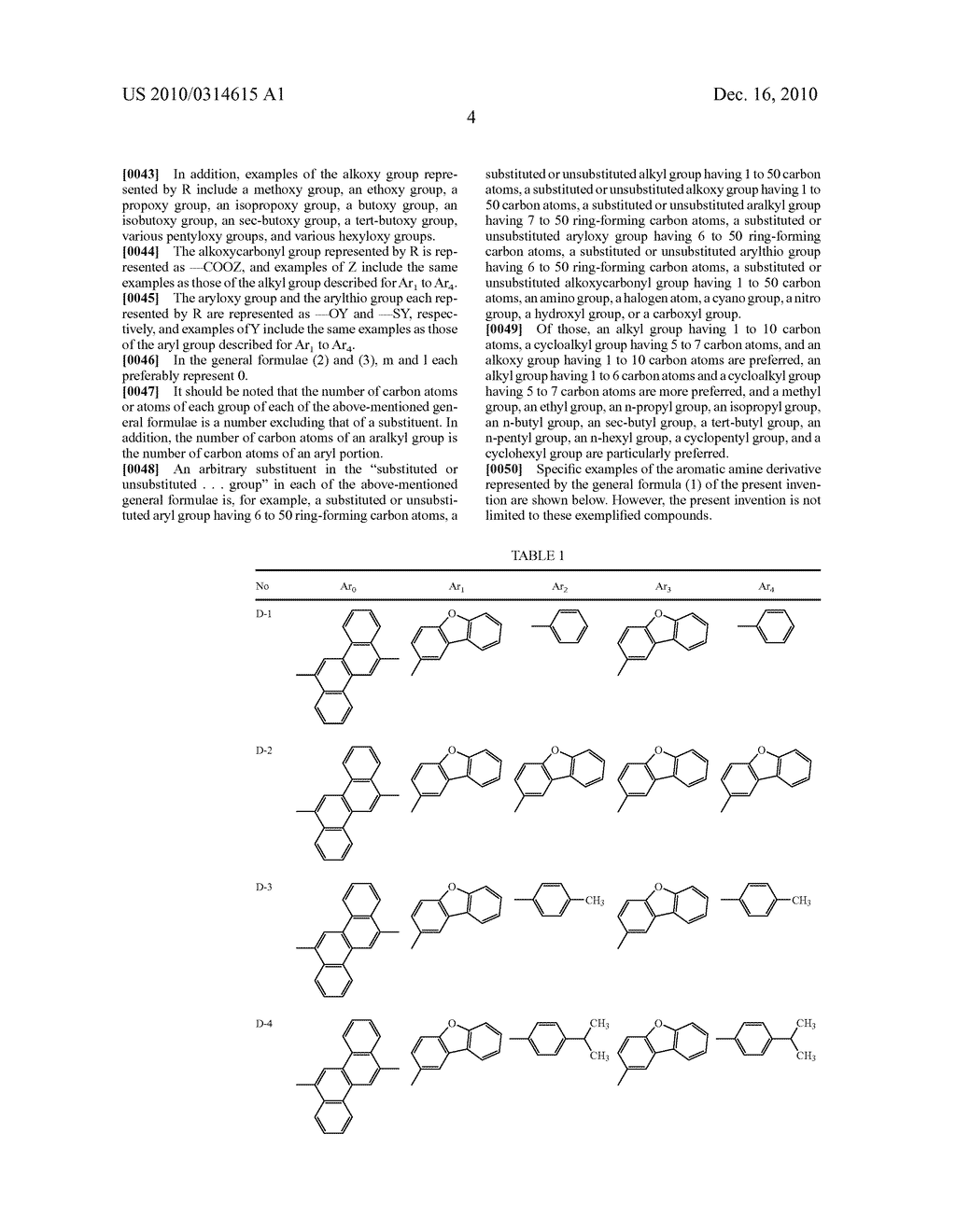 AROMATIC AMINE DERIVATIVE AND ORGANIC ELECTROLUMINESCENT DEVICE USING THE SAME - diagram, schematic, and image 05