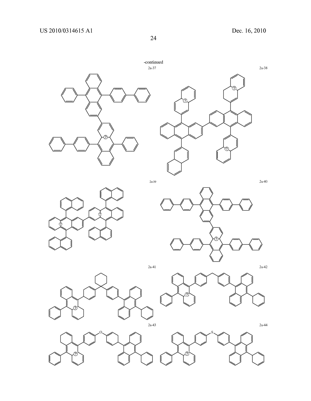 AROMATIC AMINE DERIVATIVE AND ORGANIC ELECTROLUMINESCENT DEVICE USING THE SAME - diagram, schematic, and image 25