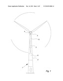 WIND TURBINE, A METHOD FOR REDUCING NOISE EMISSION FROM A WIND TURBINE TOWER AND USE OF A WIND TURBINE diagram and image