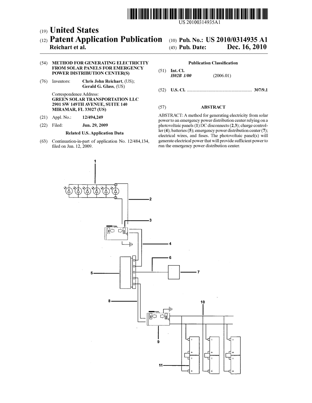 METHOD FOR GENERATING ELECTRICITY FROM SOLAR PANELS FOR EMERGENCY POWER DISTRIBUTION CENTER(S) - diagram, schematic, and image 01