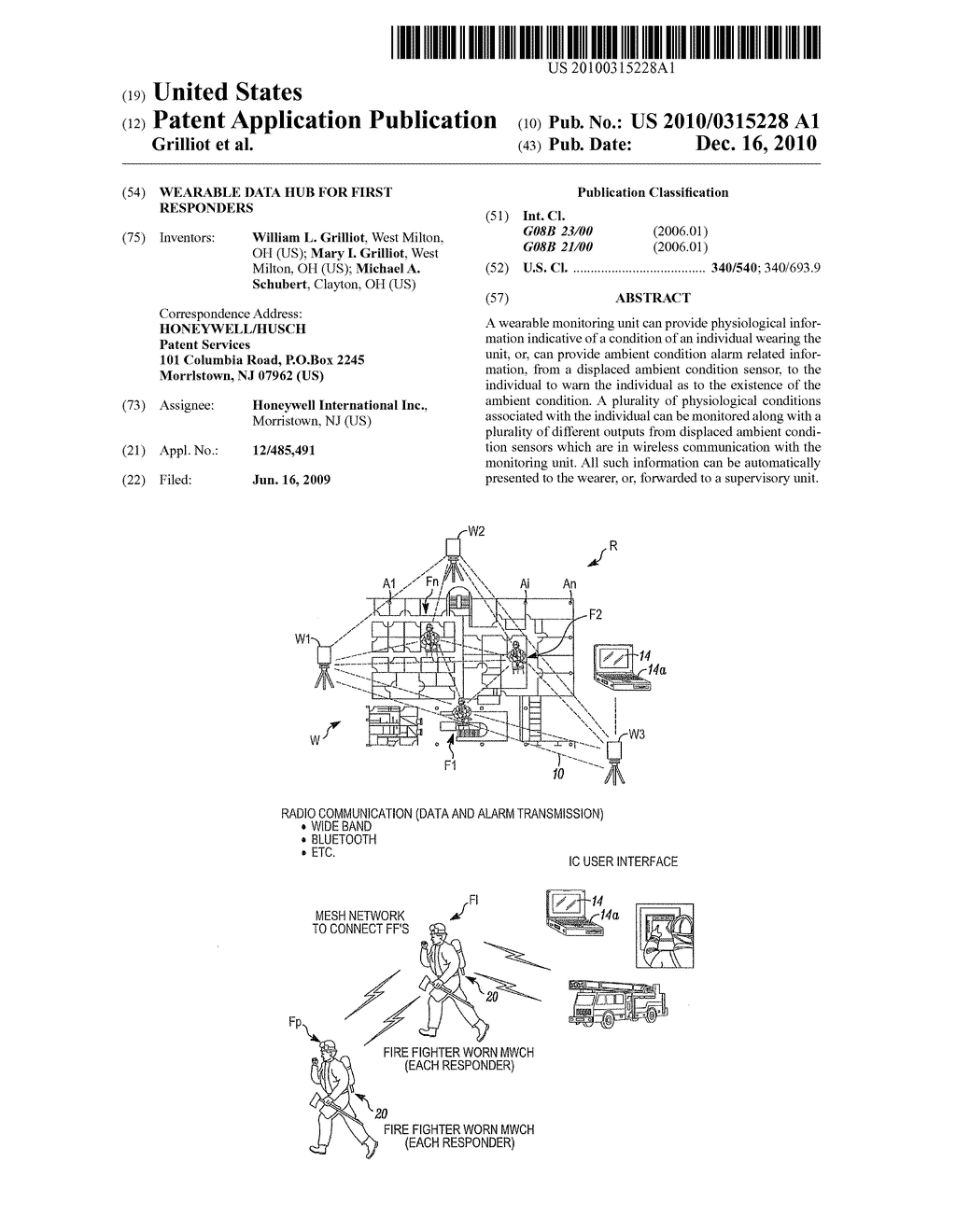 WEARABLE DATA HUB FOR FIRST RESPONDERS - diagram, schematic, and image 01