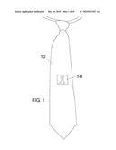 Necktie with Electronic Display diagram and image