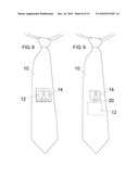 Necktie with Electronic Display diagram and image