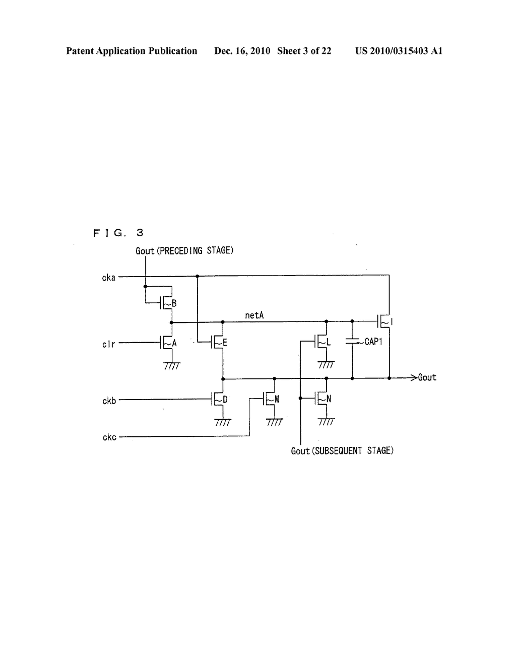DISPLAY DEVICE, METHOD FOR DRIVING THE DISPLAY DEVICE, AND SCAN SIGNAL LINE DRIVING CIRCUIT - diagram, schematic, and image 04