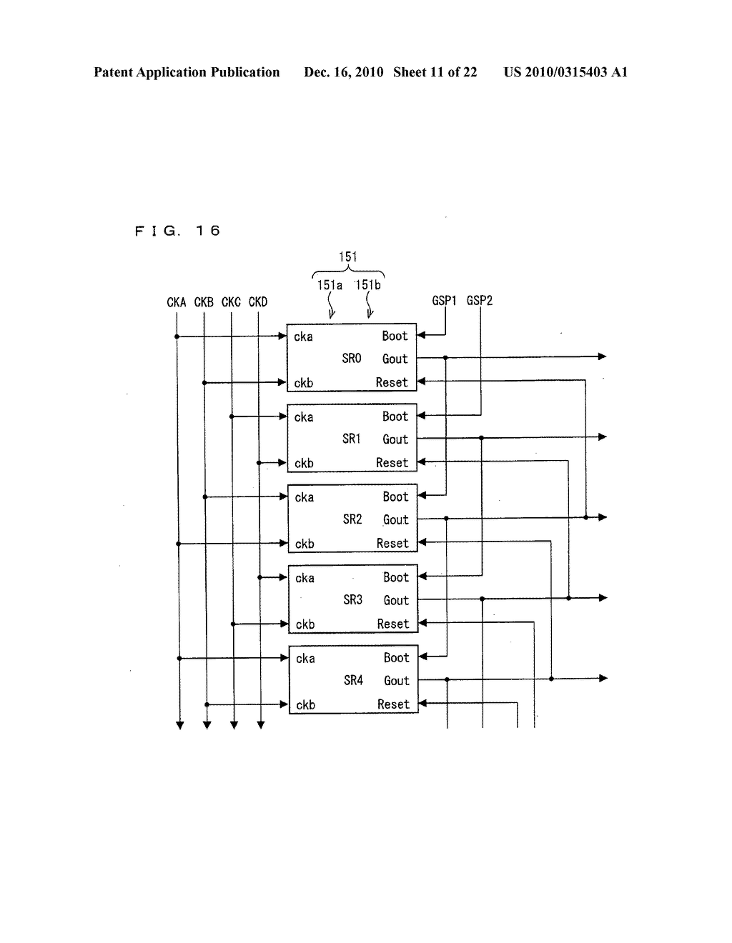 DISPLAY DEVICE, METHOD FOR DRIVING THE DISPLAY DEVICE, AND SCAN SIGNAL LINE DRIVING CIRCUIT - diagram, schematic, and image 12