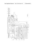 Device for heating a flow of liquid by electrical heating of a metallic conduit diagram and image