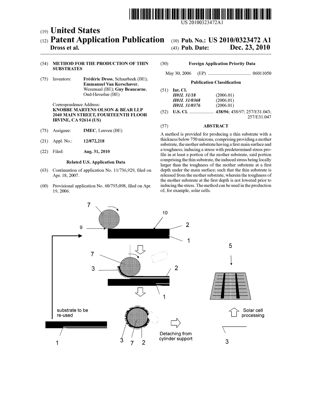 METHOD FOR THE PRODUCTION OF THIN SUBSTRATES - diagram, schematic, and image 01