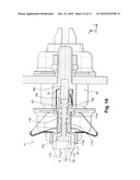 DEVICE FOR LATCHING A CONNECTOR DEVICE AND ASSOCIATED TOOL diagram and image