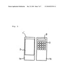 MOBILE INFORMATION TERMINAL HAVING OPERATION KEYS AND A DISPLAY ON OPPOSITE SIDES diagram and image