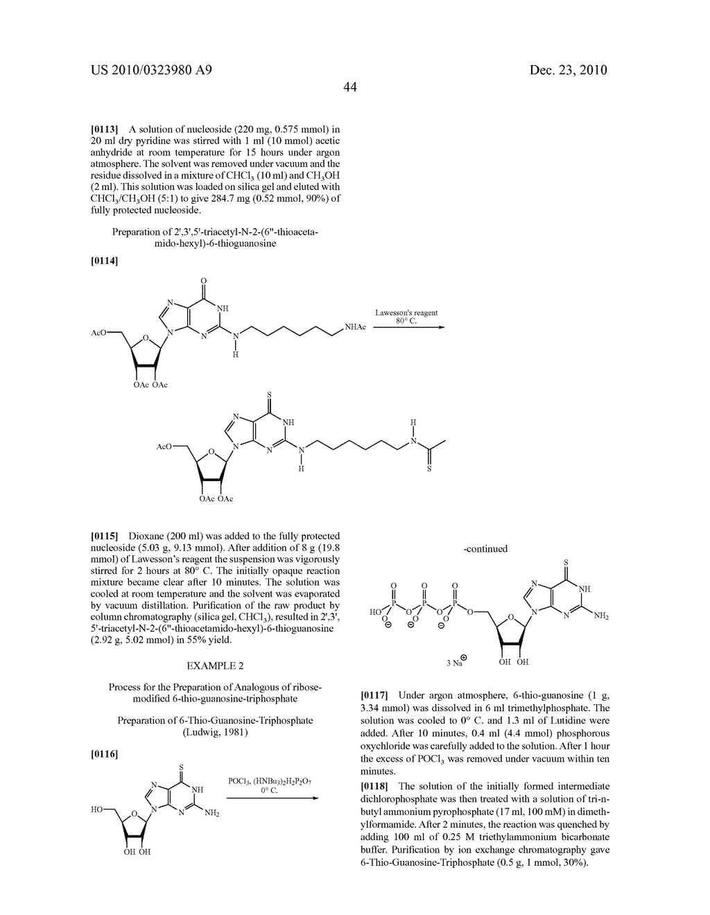 Improvements to analogous compounds of 6-thioguanosine triphosphate, their use in medical fields and processes for their preparation - diagram, schematic, and image 71