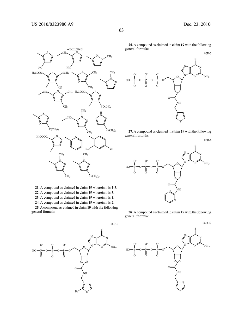 Improvements to analogous compounds of 6-thioguanosine triphosphate, their use in medical fields and processes for their preparation - diagram, schematic, and image 90