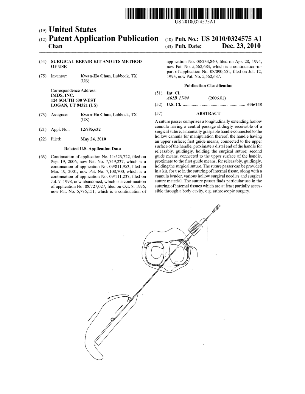 SURGICAL REPAIR KIT AND ITS METHOD OF USE - diagram, schematic, and image 01