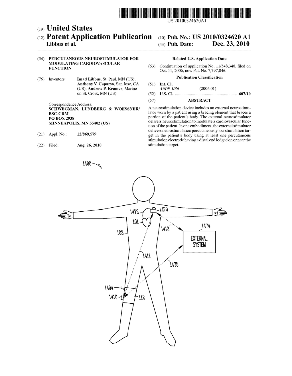 PERCUTANEOUS NEUROSTIMULATOR FOR MODULATING CARDIOVASCULAR FUNCTION - diagram, schematic, and image 01