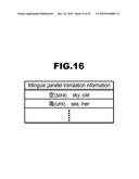 PARALLEL TRANSLATION INFORMATION GENERATION DEVICE, PARALLEL TRANSLATION INFORMATION GENERATION METHOD AND PROGRAM diagram and image