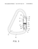 Snap hook with rotatable lock diagram and image