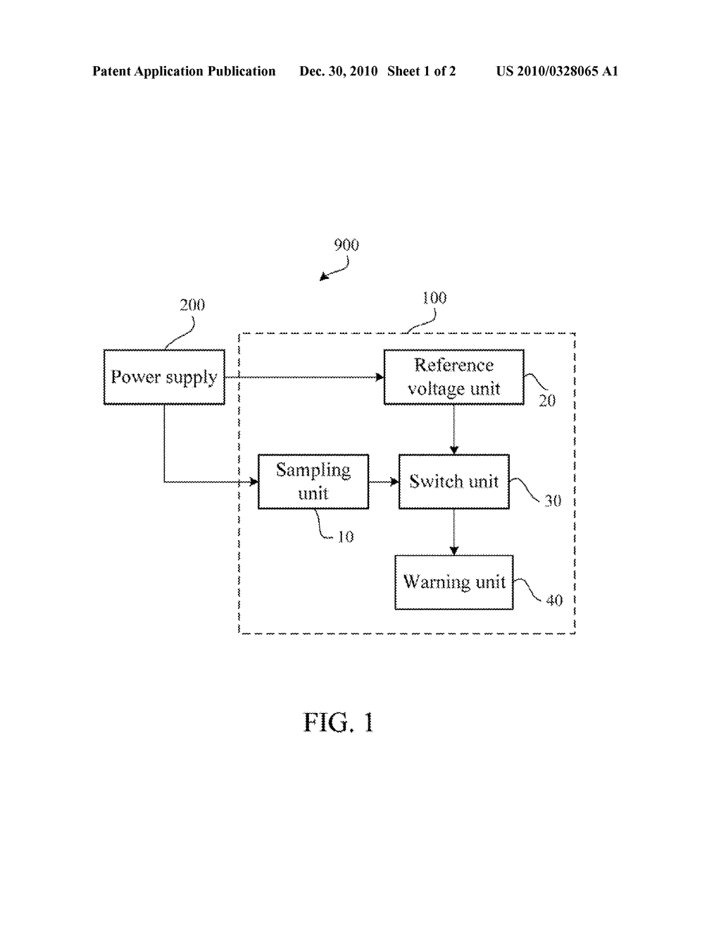 WARNING CIRCUIT AND ELECTRONIC DEVICE - diagram, schematic, and image 02